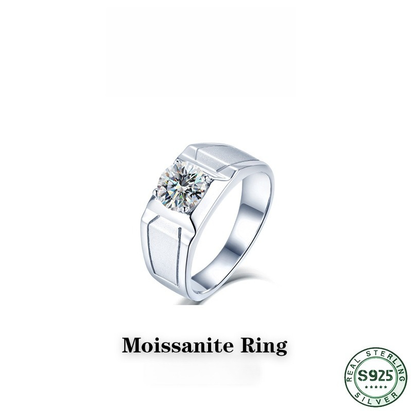 Hot selling s925 sterling silv - đánh giá và giá Moissanite Engagement Ring 1 Carat