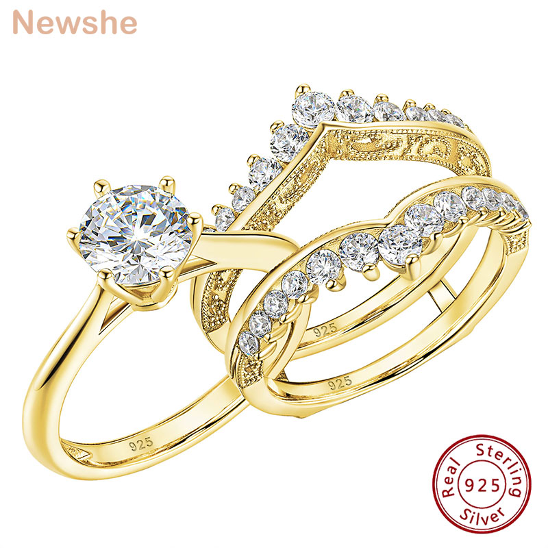 Newshe 2 Caro Cô Dâu Bộ Nhẫn N - đánh giá và giá Moissanite Engagement Ring 1 Carat
