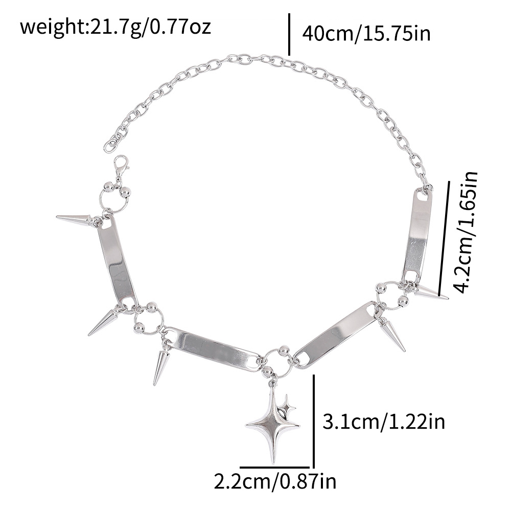 Punk Star Riveted Choker,Rock  - đánh giá và giá Goth Punk Spike Choker
