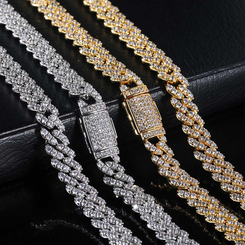 8MM1Row Zircon Women's Necklac - đánh giá và giá Cuban Link Chain 12Mm