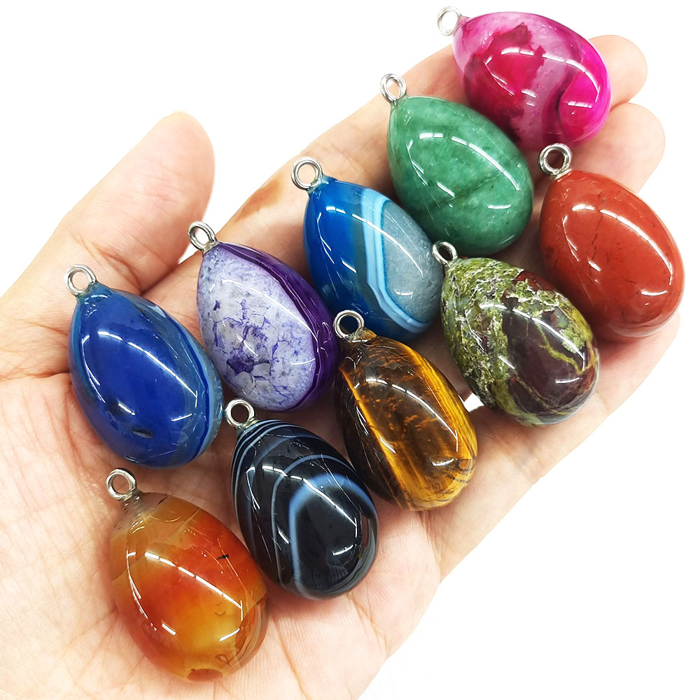 30x19mm Mini Egg Shape Pendant - đánh giá và giá Crystal Pendant Necklace Natural Stone