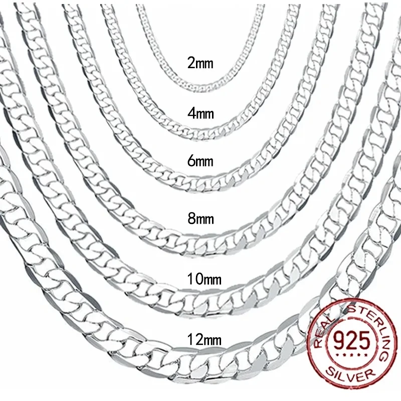 Men's 925 Sterling Silver Neck - đánh giá và giá Cuban Link Chain 12Mm