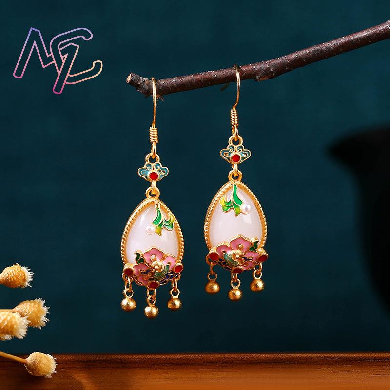 Natural Jade Flower Earrings C - đánh giá và giá Earrings