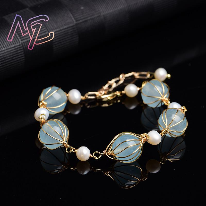 Blue Natural Jade Bead Earring - đánh giá và giá Earrings