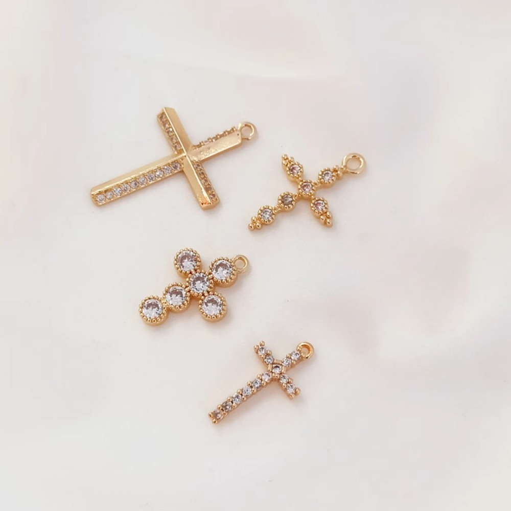 14K Gold-plated Zircon Cross P - đánh giá và giá Cross Pendant Necklace Gold