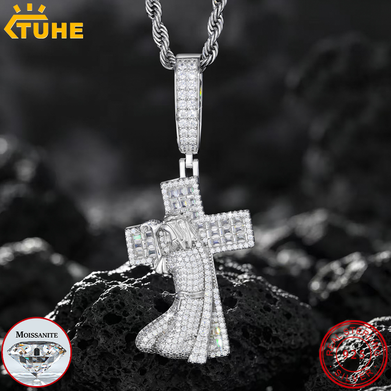 TUHE New Jesus Cross 925 Silve - đánh giá và giá 925 Sterling Silver Chain Necklace Men