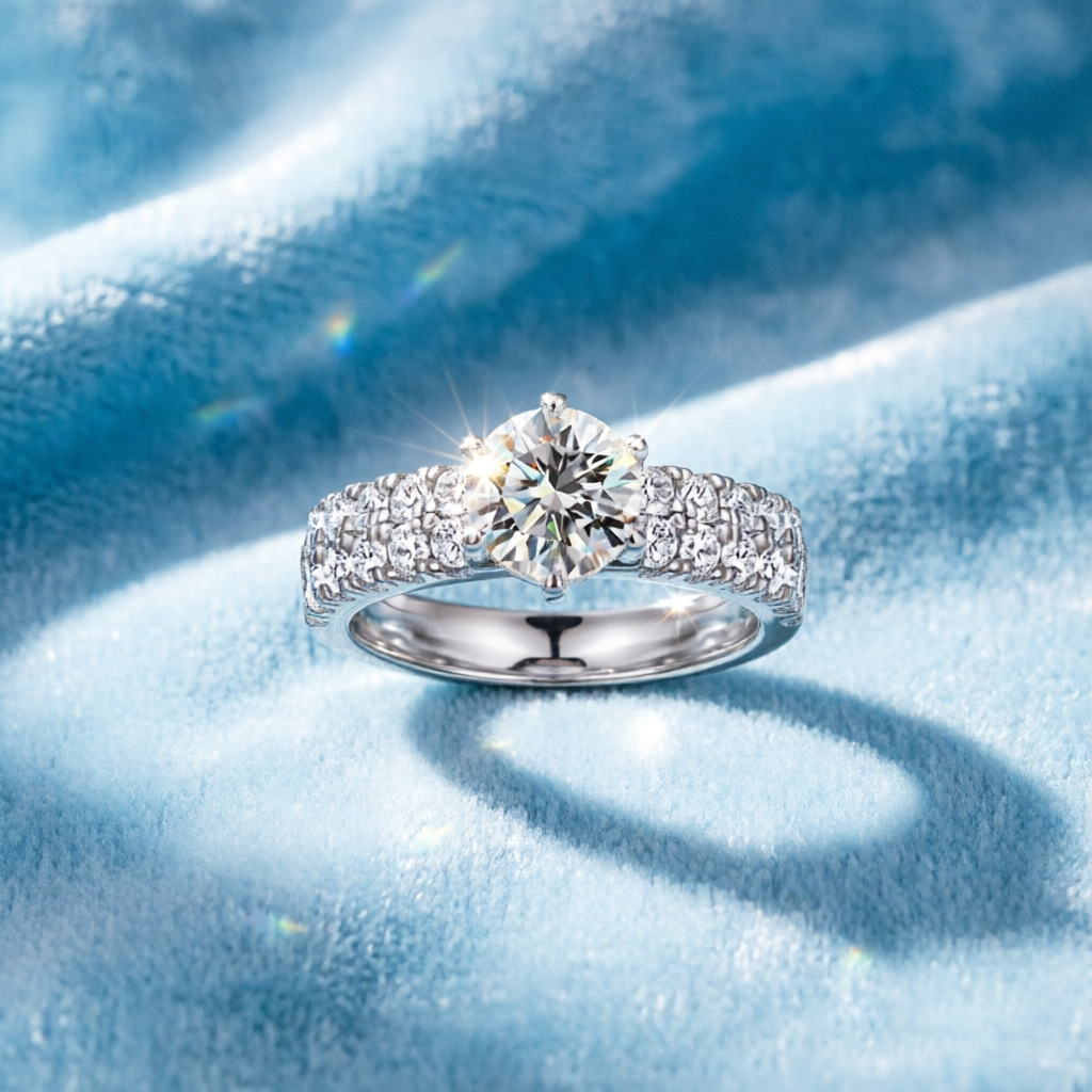Hot selling fashion 100% s925  - đánh giá và giá Moissanite Engagement Ring 1 Carat