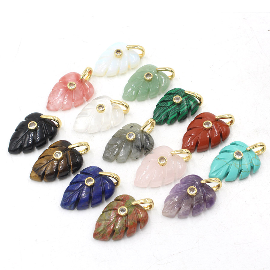 Natural Healing Crystal Leaf P - đánh giá và giá Crystal Pendant Necklace Natural Stone