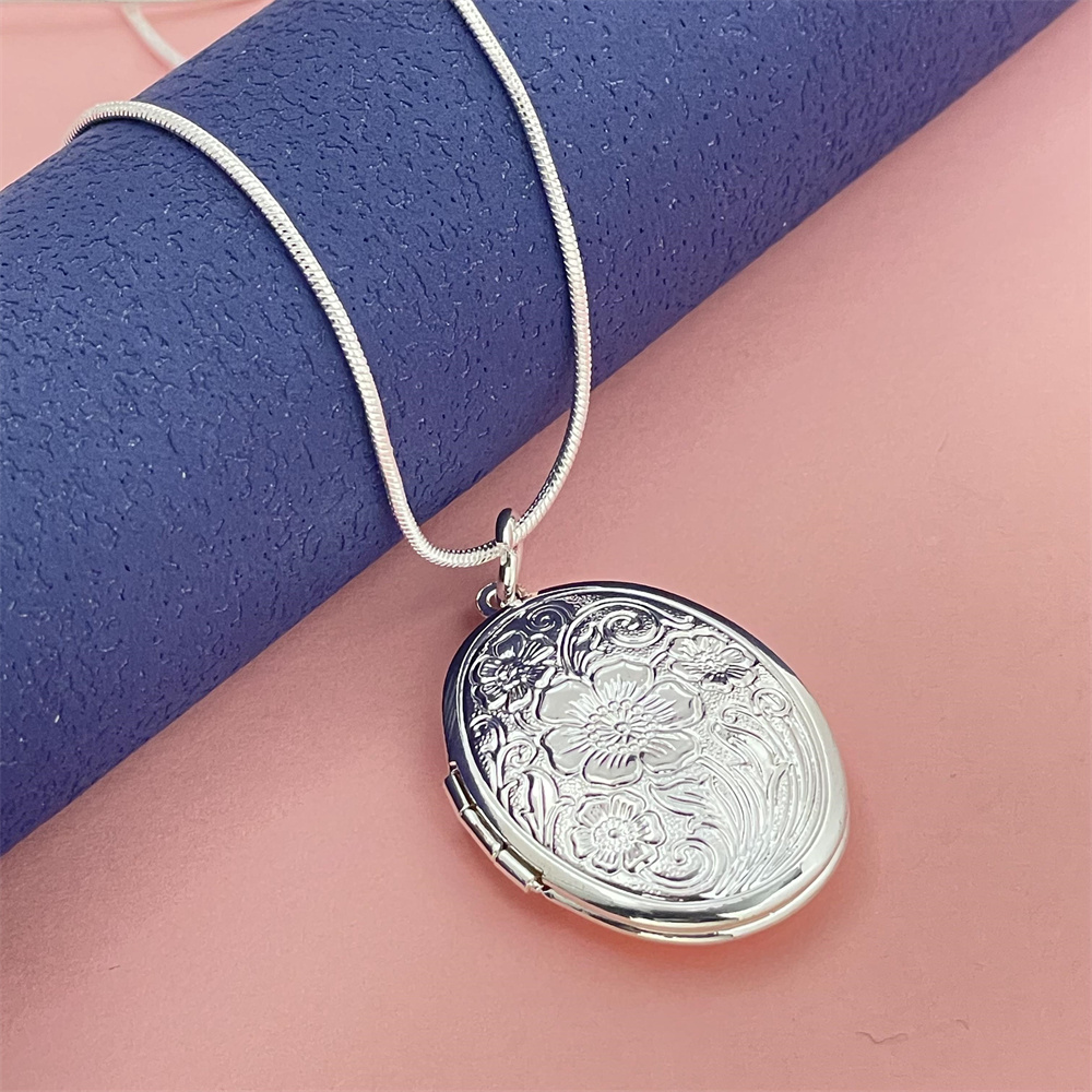 925 Silver Snake Necklace Oval - đánh giá và giá 925 Sterling Silver Chain Necklace Men