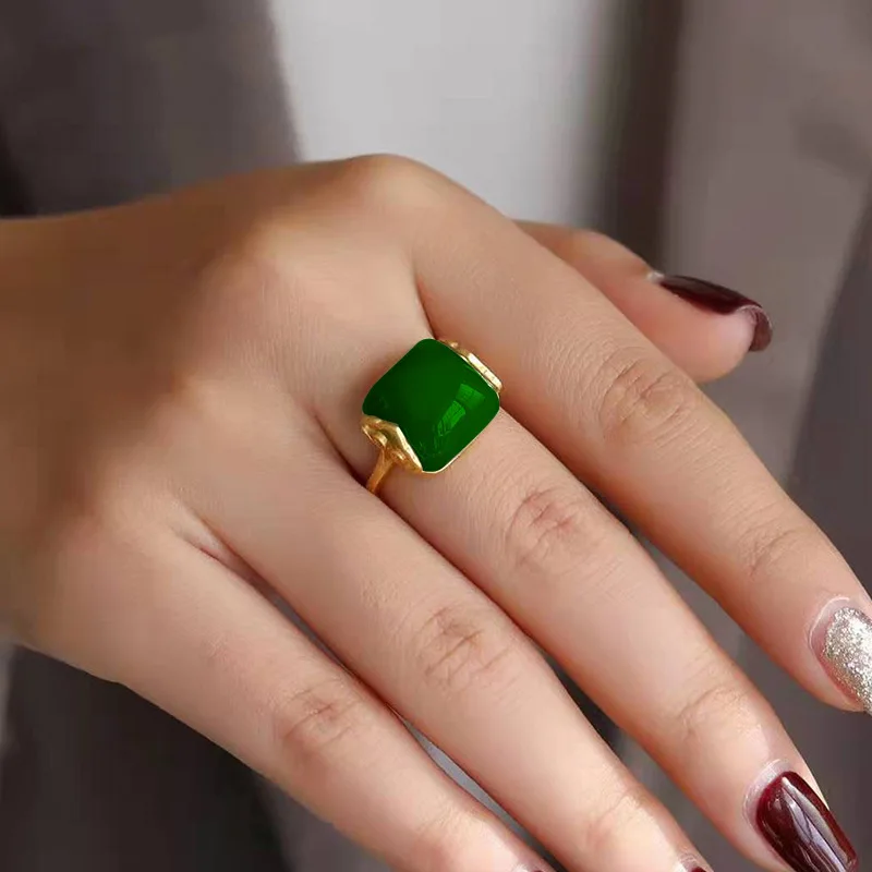 Tự Nhiên Ngọc Bích Hetian Nhẫn - đánh giá và giá Rings